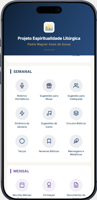 Tela do app